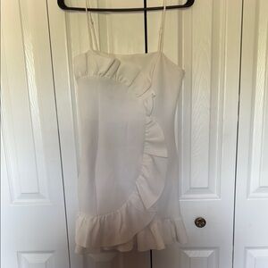Elegant White Ruffle Dress